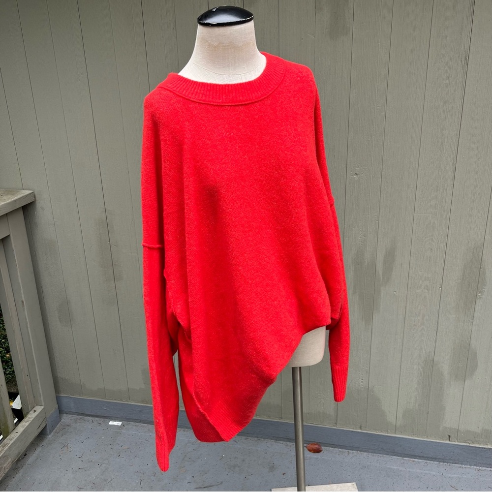 Aerie Red Crew Neck Sweater